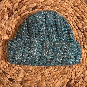 Adults Cozy knitted Blue and Gray Beanie